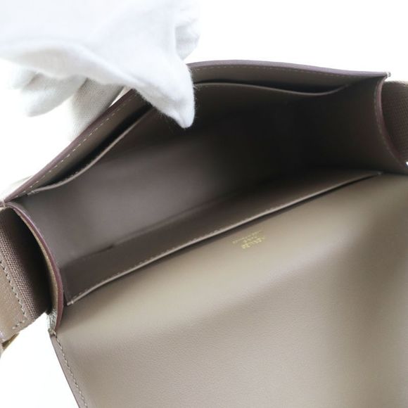 Hermes Geta Etoupe Gold Hardware Shoulder Bag Engraved B With Box And Storage - Picture 8 of 16